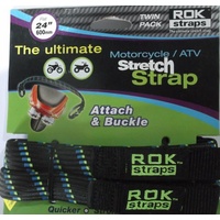 ROK0004 Motorcycle / ATV fixed stretch strap - 60cm (Pair)