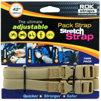 ROK00357 Pack Adj stretch strap - coyote tan (Pair)